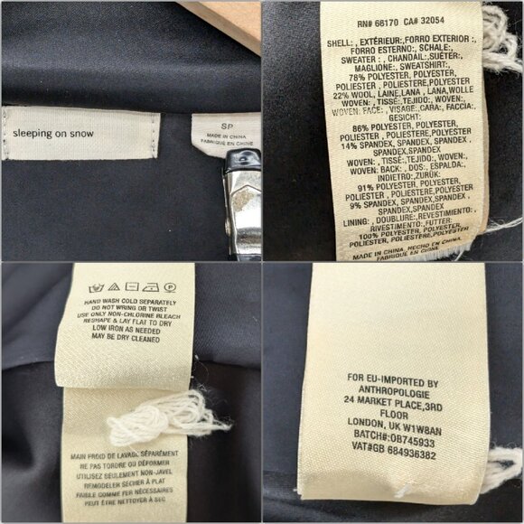 Sleeping on Snow Anthropologie Sherpa Jacket Womens Fair Isle Wool Size SP - Picture 5 of 10